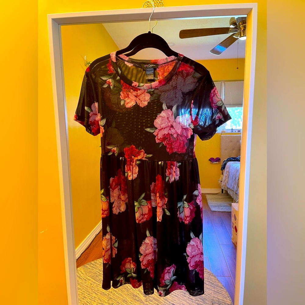 Floral Mesh Dress Size Small
